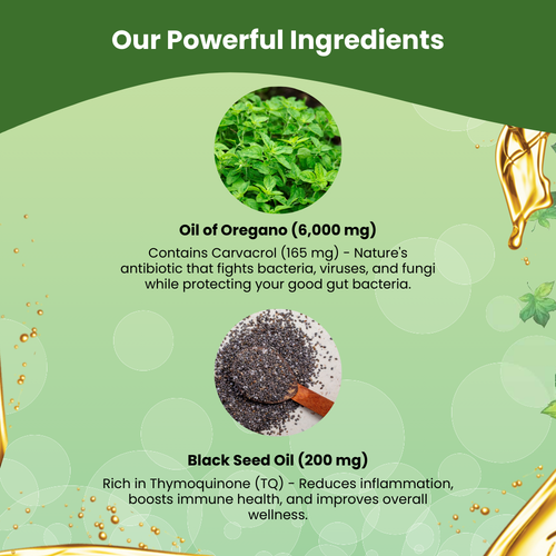 Aurove Oil of Oregano with Black Seed Oil